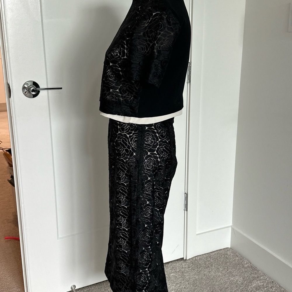 A.L.C. ALC Thompson Black Lace Overlay Pencil Skirt & Top Set Womans Sz 2 - Picture 4 of 16